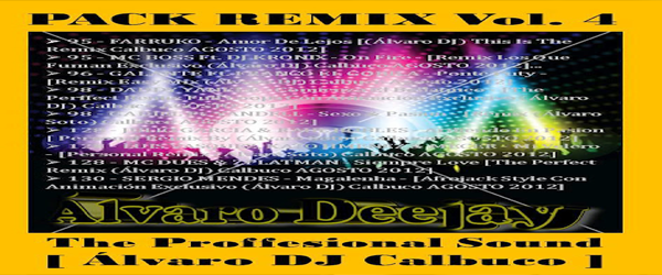 4776: Pack Remix Vol.4 Alvaro Deejay (9 Remixes)