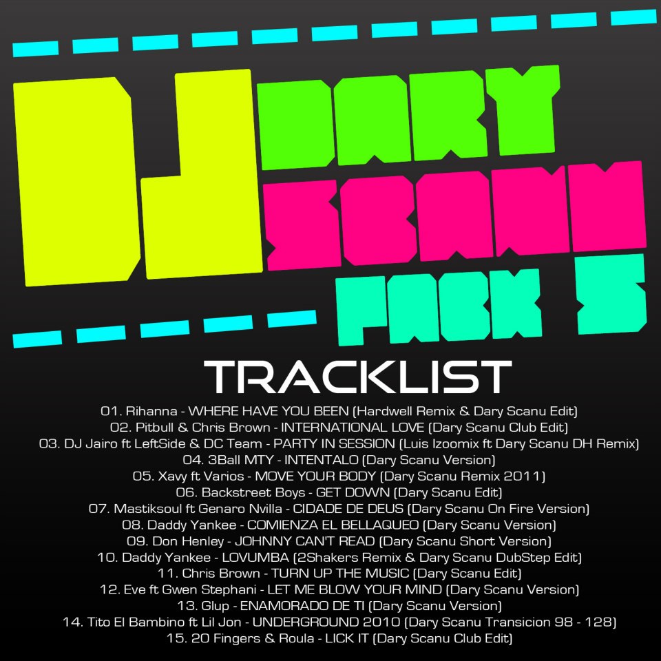 4764: Pack DJ Dary Scanu Vol. 5 (15 Remix Hits)