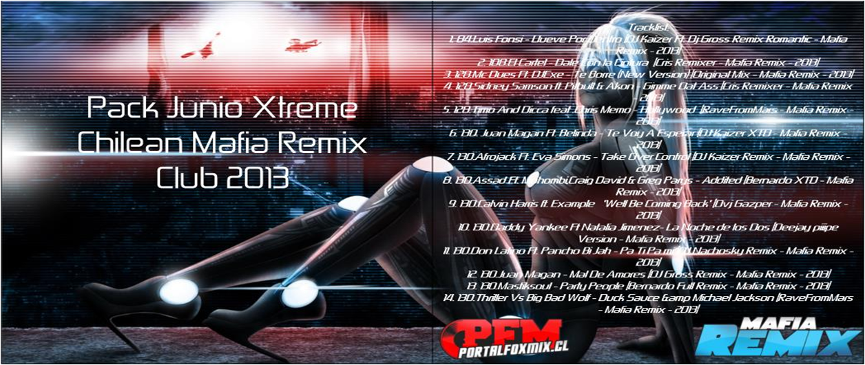 Pack Junio Xtreme Chilean Mafia Remix Club 2013 (14 Track)