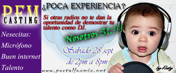 Sábado 28 de septiembre ///// SÚPER CASTING..!!!! EN PFM