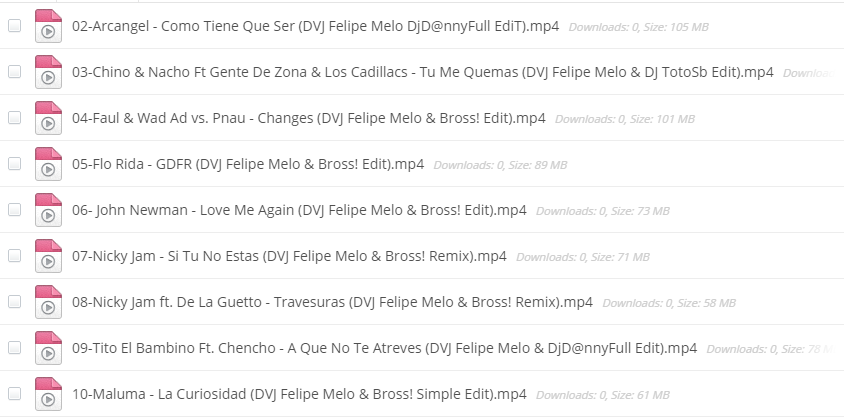 PACK 3 DVJ FELIPE MELO