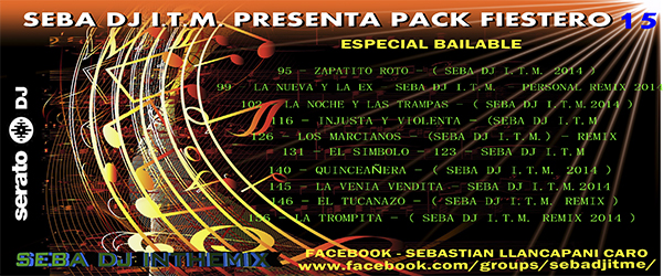Pack fiestero vol.15 Seba Dj