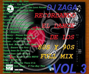RECORDANDO EL DANCE DE LOS 80S Y 90S FULL MIX (BY.DJ ZAGA IN THE MIX)