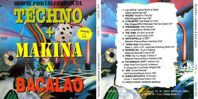 Techno+Makina & Bacalao  (CD Compilation) – 1992