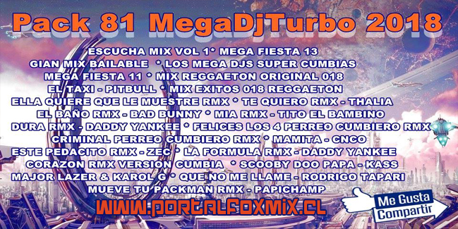 Pack 81 MegaDjTurbo 2018