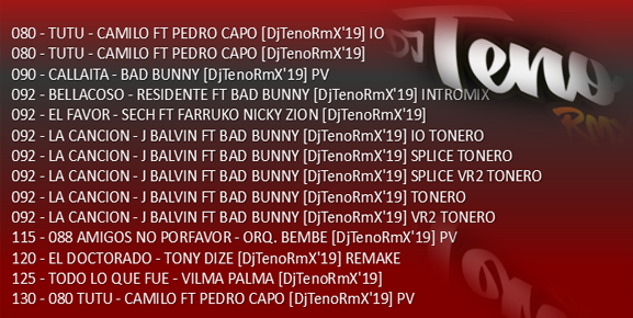 DjTenoRmX’19 PACK FREE!