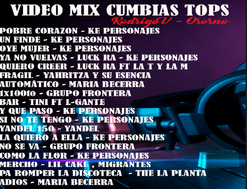 video mix cumbias tops remixados by rodrigo vargas