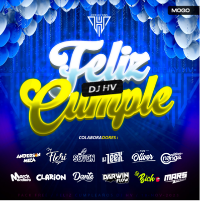 PACK FREE FELIZ CUMPLEAÑOS DJ HV