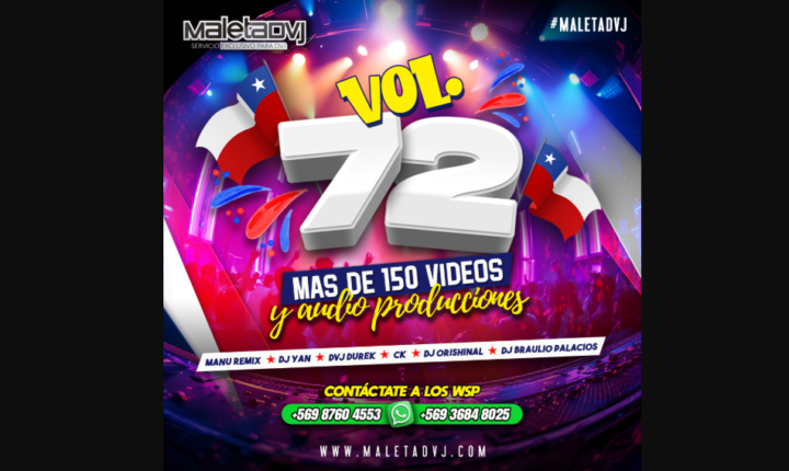 Pack Vol 72 MaletaDVJ Septiembre 2025 – Más de 190 Remix en Video y Audio para DJs